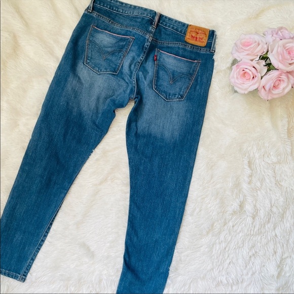 Levis Blue Boyfriend Denim Skinny Jean - Picture 5 of 6